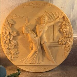 Madame Butterfly Collection Issue LaScala Grand Opera Ivory Alabaster Plate 1977